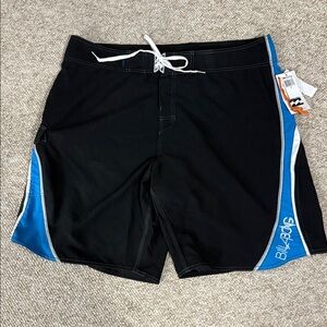 Billabong Men's Black and Blue Board Shorts Size 40